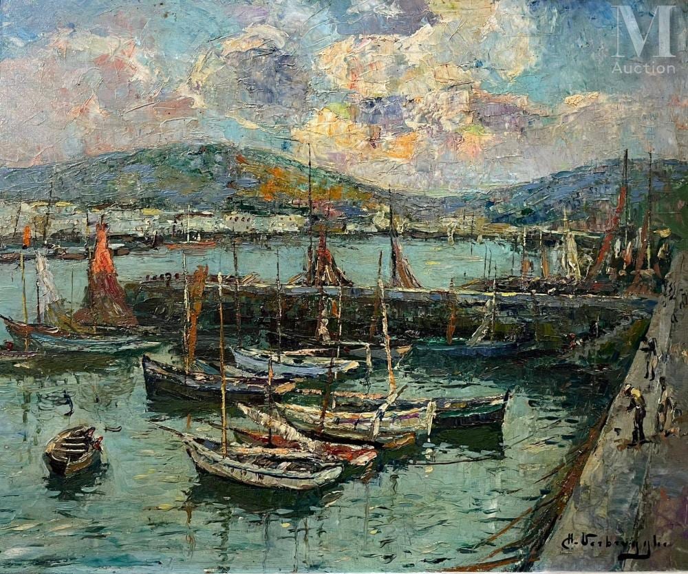 Charles Verbrugghe comparable auction result: charles henri verbrugghe 1877 1974 c le port de cherbourg