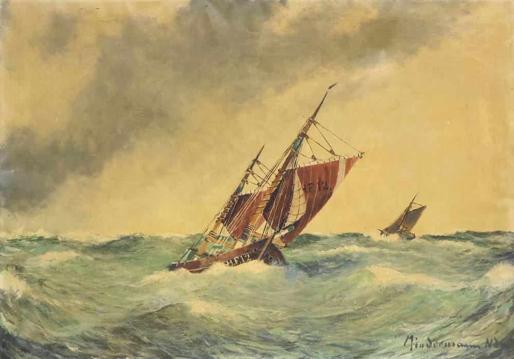 Heinz Mindermann comparable auction result: johann heinz mindermann 1872 1959 marine painting