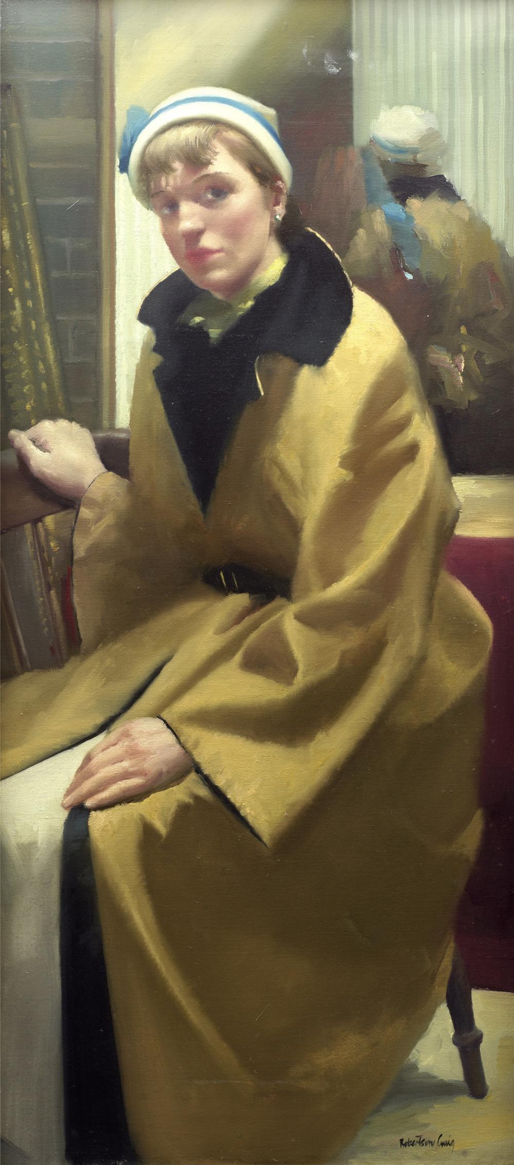 Henry Robertson Craig comparable auction result: henry robertson craig british 1916 1984 portrait in yellow and black