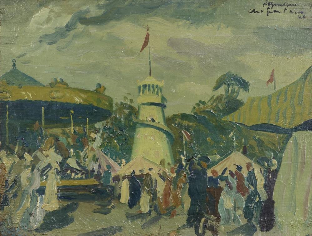 Robert Duckworth Greenham comparable auction result: robert duckworth greenham british 1906 1975 the fun fair paris