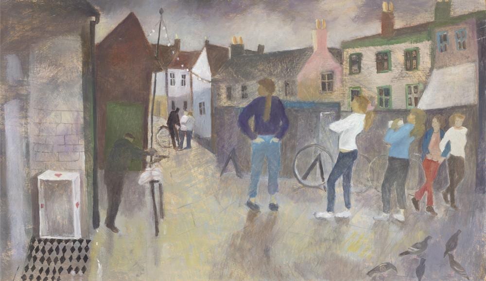 tessa newcomb british born 1955 girls in piazza lowestoft · Bonhams · 2025-07-16 Tessa Newcomb comparable auction result: tessa newcomb british born 1955 girls in piazza lowestoft