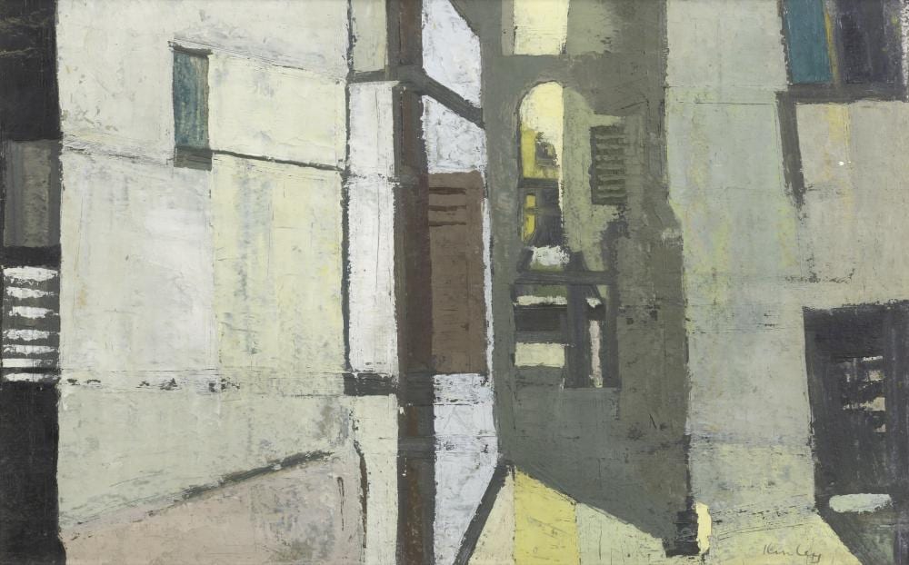 Peter Kinley comparable auction result: peter kinley british 1926 1988 street scene