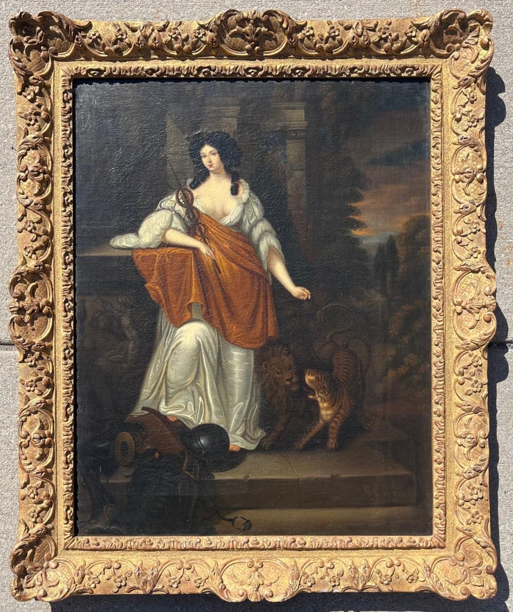 Constantin Netscher comparable auction result: constantijn netscher 1668 1723 o c allegorical portrait of a classical female figure