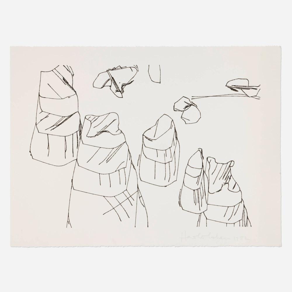Harold Cohen comparable auction result: harold cohen untitled