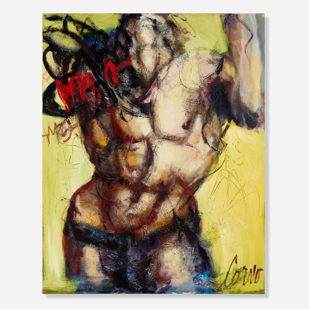 Johanne Corno comparable auction result: johanne corno yellow graffiti