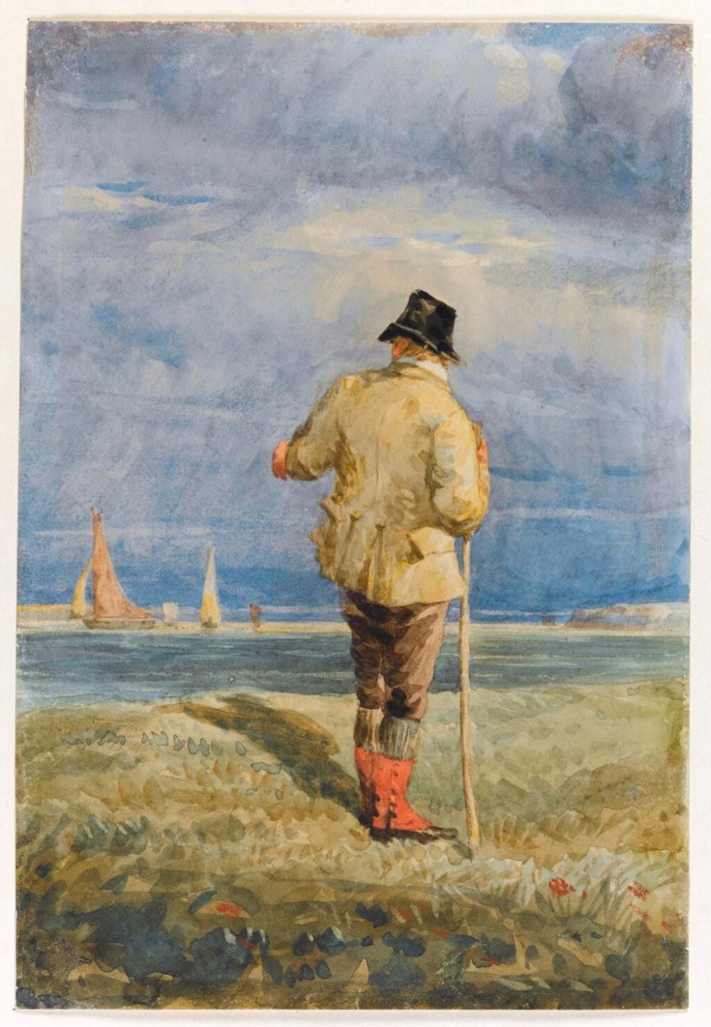 David (1783) Cox comparable auction result: a farmer near the banks of an estuary