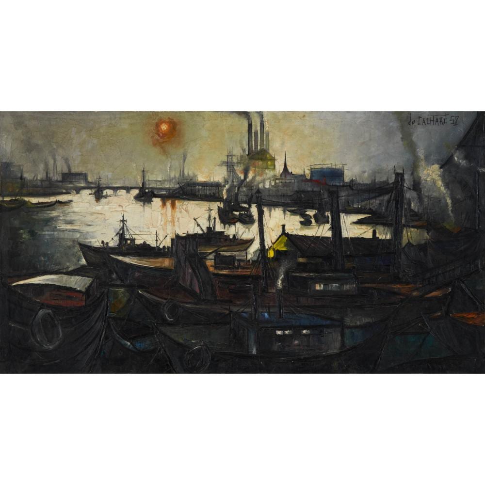 Regis de Bouvier De Cachard comparable auction result: regis de bouvier de cachard 1929 2013 untitled view from the harbour 1958