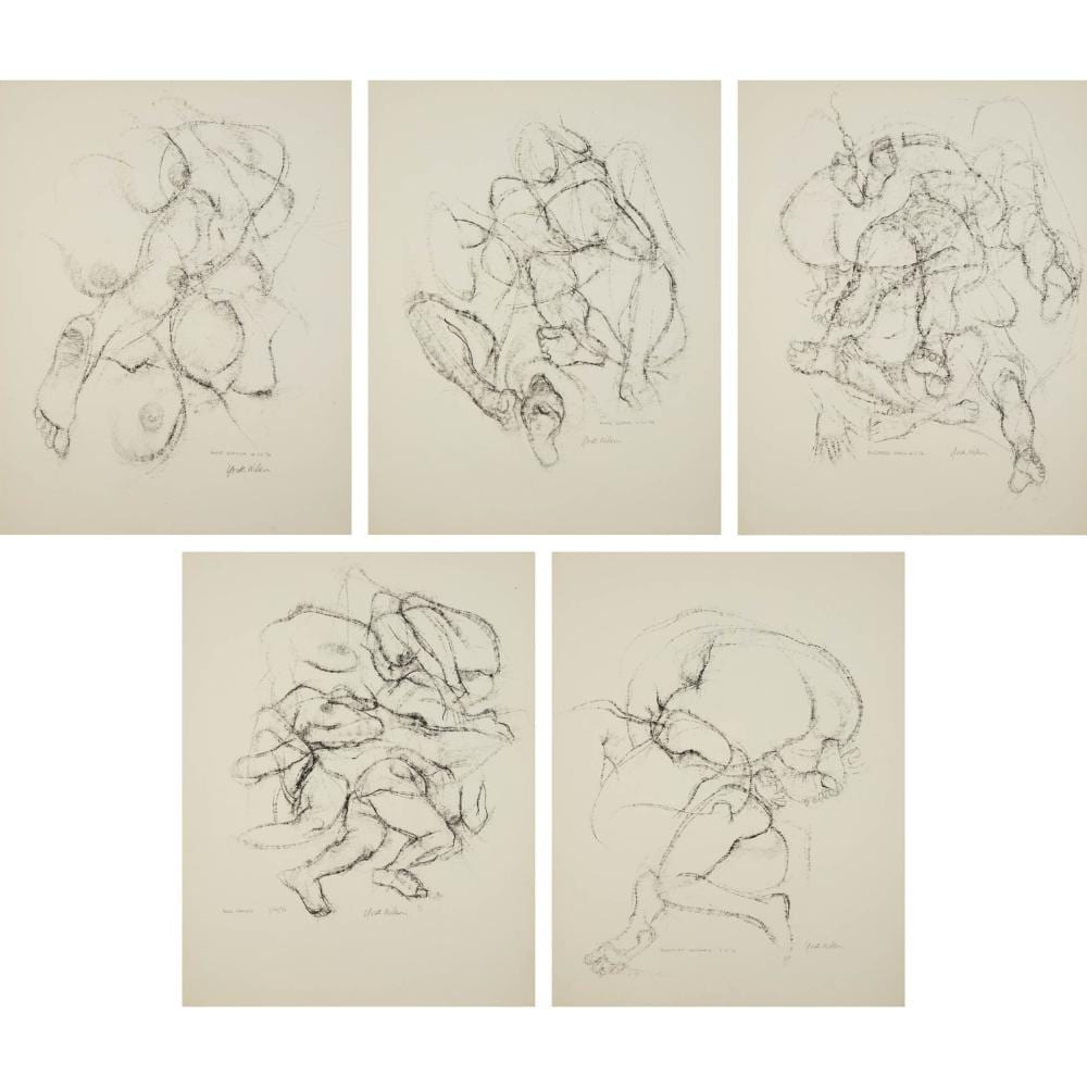 Ronald York Wilson comparable auction result: ronald york wilson 1907 1984 five life drawings 1974
