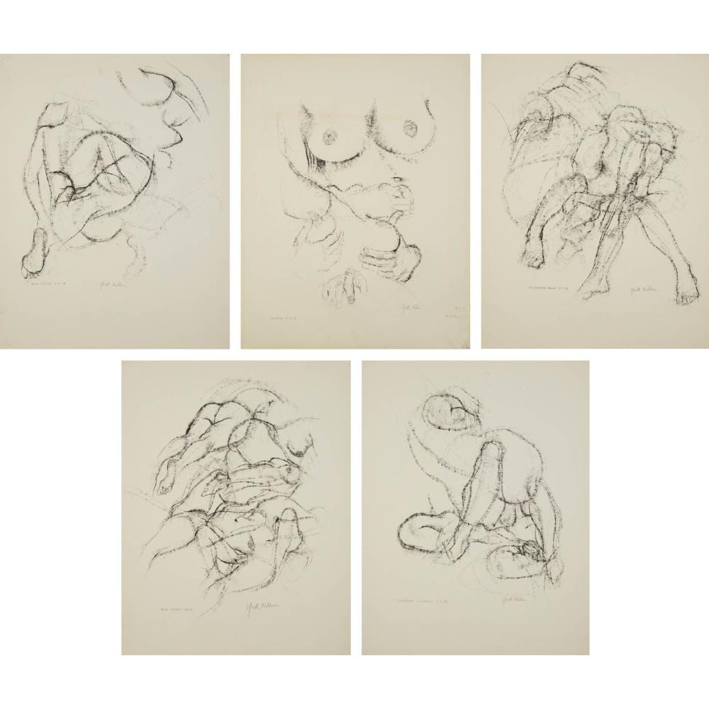 Ronald York Wilson comparable auction result: ronald york wilson 1907 1984 five life drawings 1974 1976