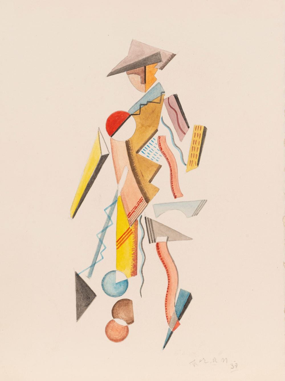 Nina Kogan comparable auction result: nina osipovna kogan mosca 1889 san pietroburgo 1942 geometric figure 1937