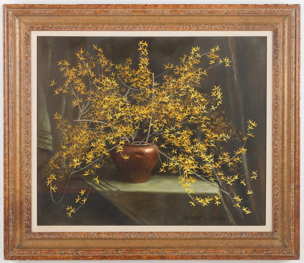 Herbert E. Abrams comparable auction result: herbert e abrams american 1921 2003 untitled still life in copper vase