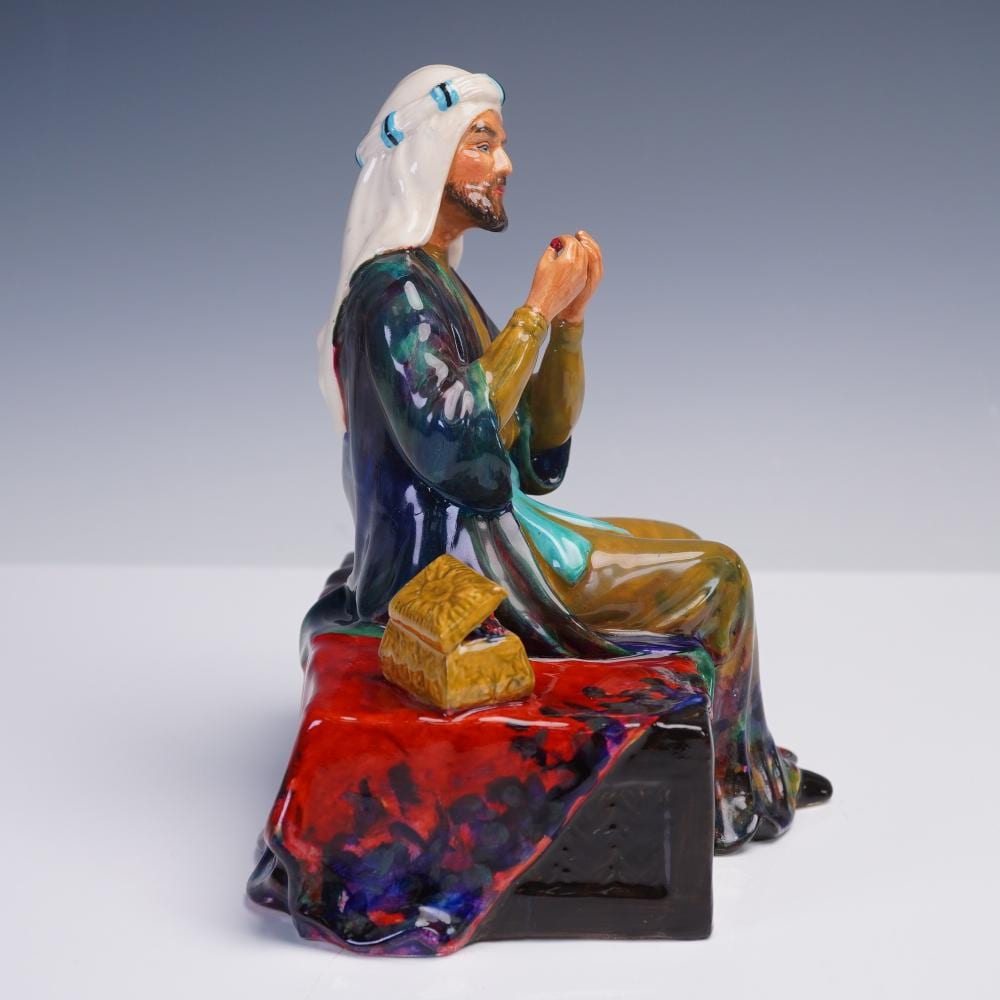 Ray Johnson comparable auction result: studio pottery figurine merchant by ray johnson