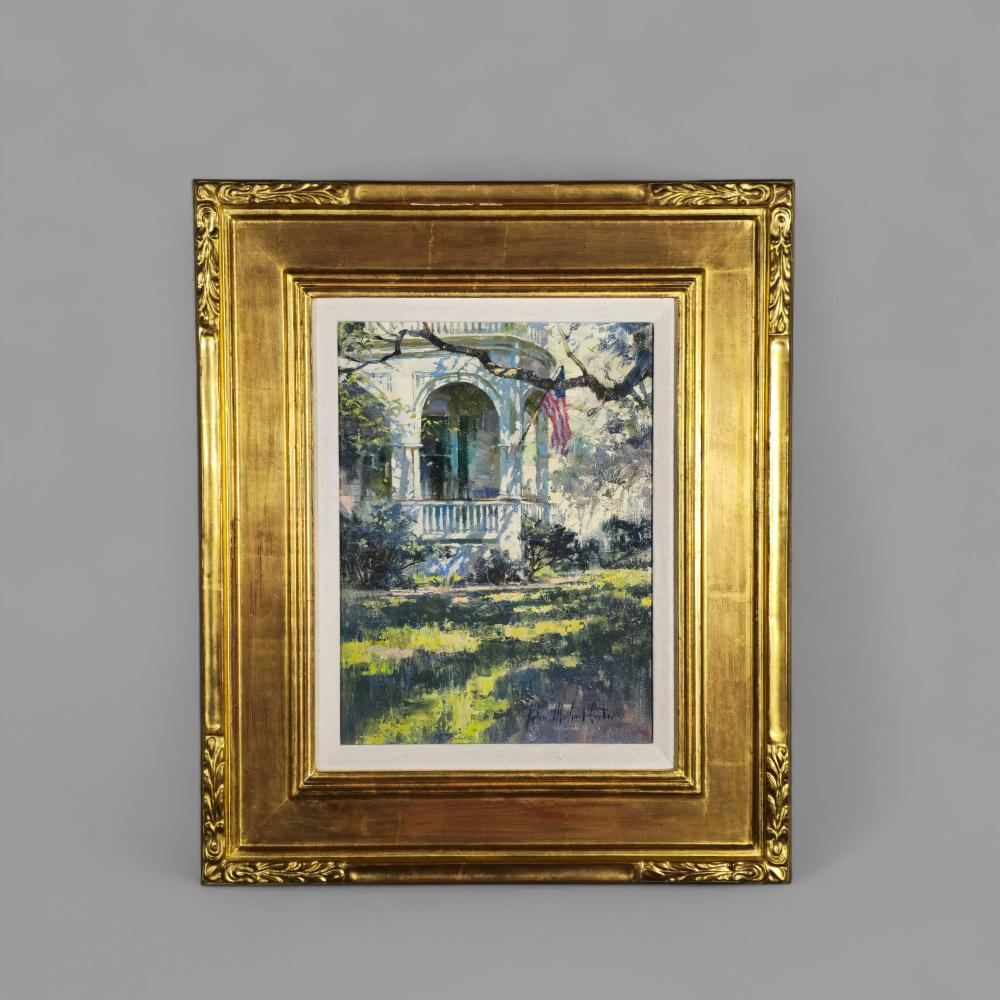 John Michael Carter comparable auction result: john michael carter b 1950 ky il oil victorian porch