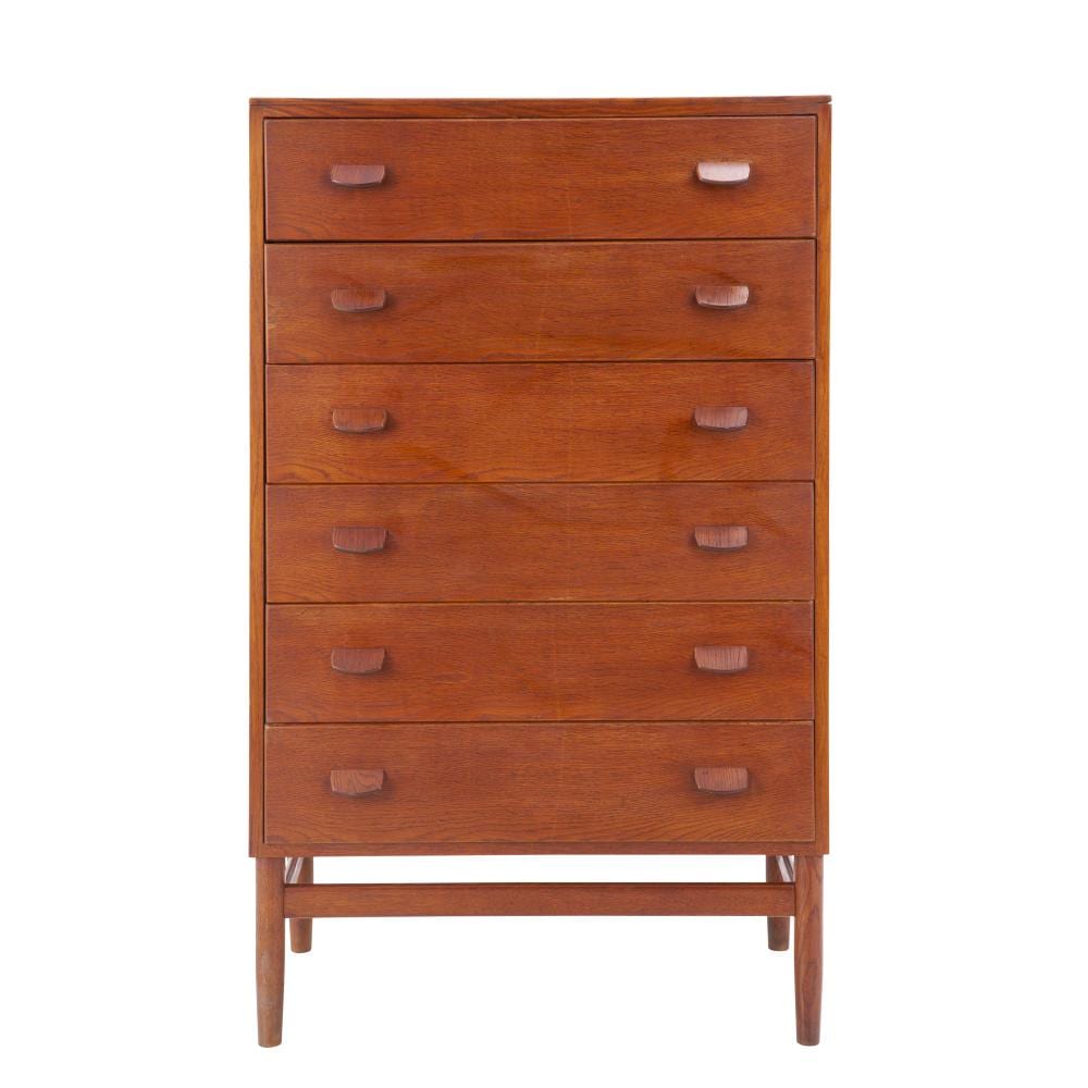 Poul Volther comparable auction result: poul volther f 17 tall chest of drawers for fdb mobler