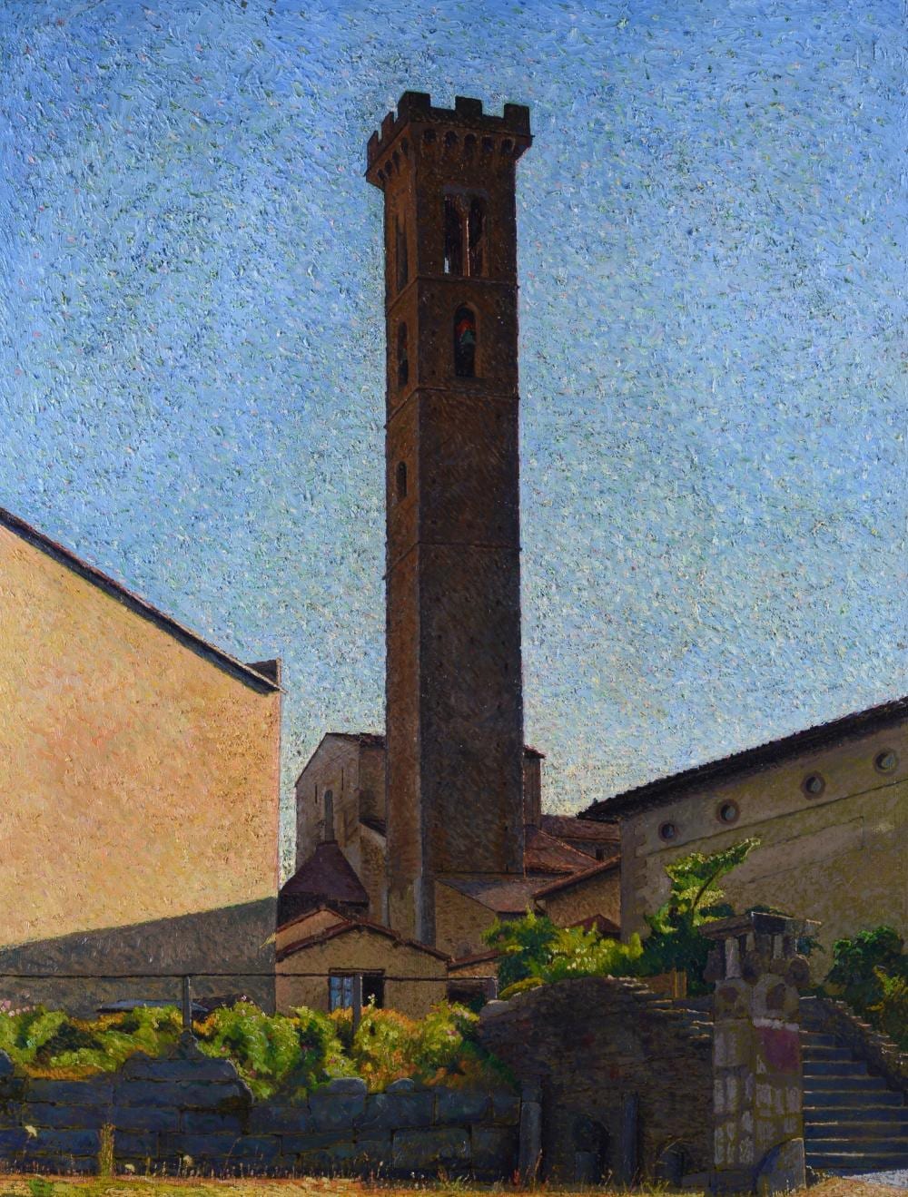 Valentino Ghiglia comparable auction result: valentino ghiglia firenze 1903 1960 campanile di fiesole 1918
