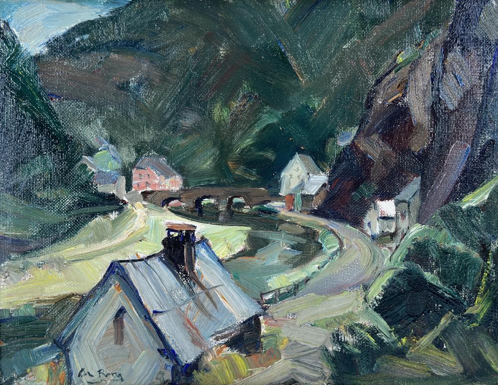 Albert Raty comparable auction result: albert raty 1889 1970 vue encaiss e de la semois huile sur toile dimensions 33 x 26 cm