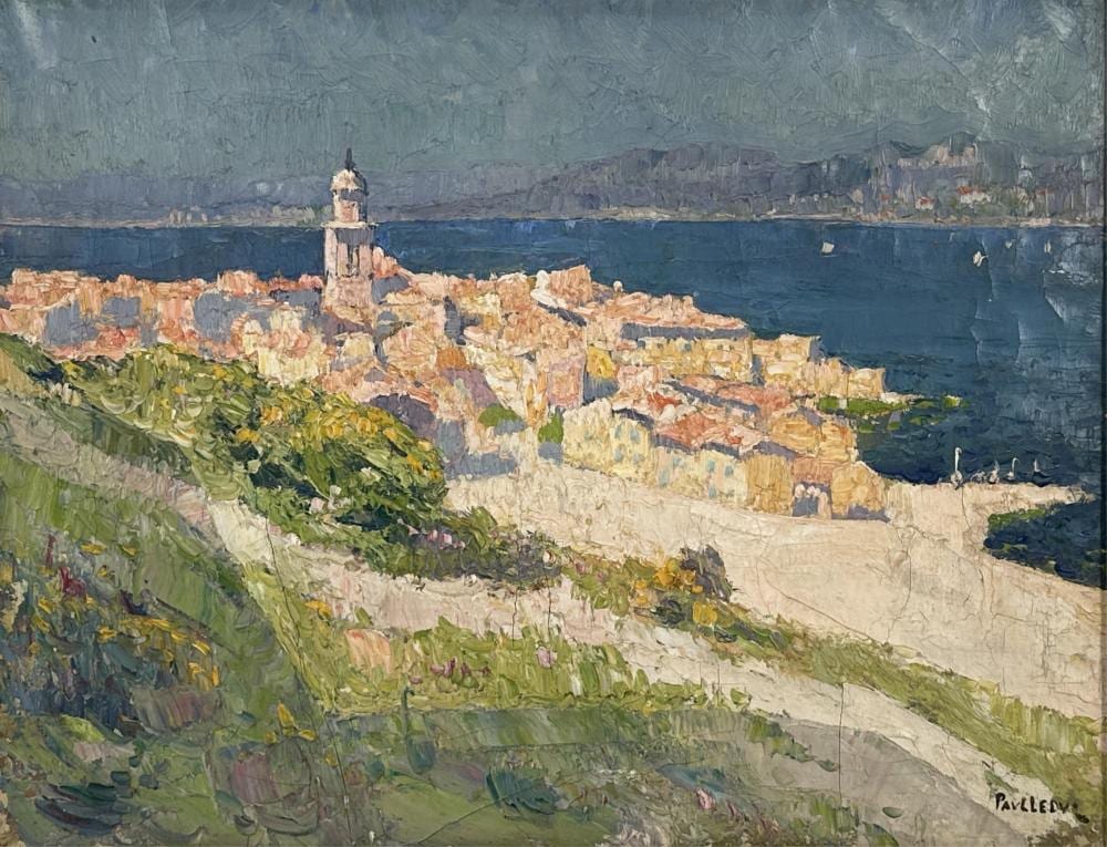 Paul Leduc comparable auction result: paul leduc 1876 1943 vue de saint tropez huile sur toile dimensions 34 x 44 cm
