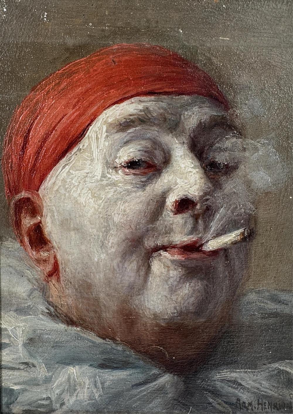 Armand Henrion comparable auction result: armand henrion 1875 1958 pierrot fumeur il pourrait s agir de l autoportrait de l artiste dimensions 17 8 x 14 7 cm