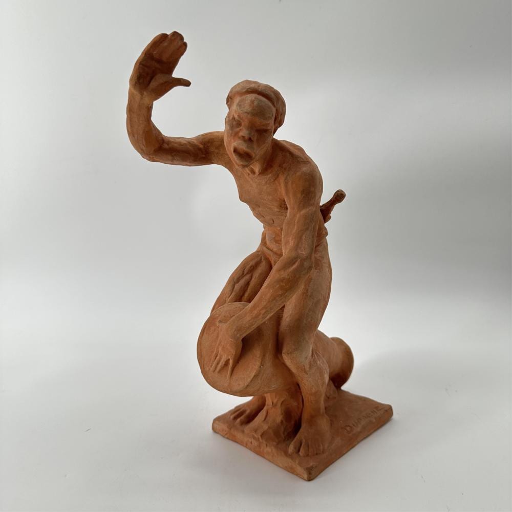 Arthur Dupagne comparable auction result: arthur dupagne 1895 1961 le joueur de tam tam sculpture en terre cuite ht 34 cm