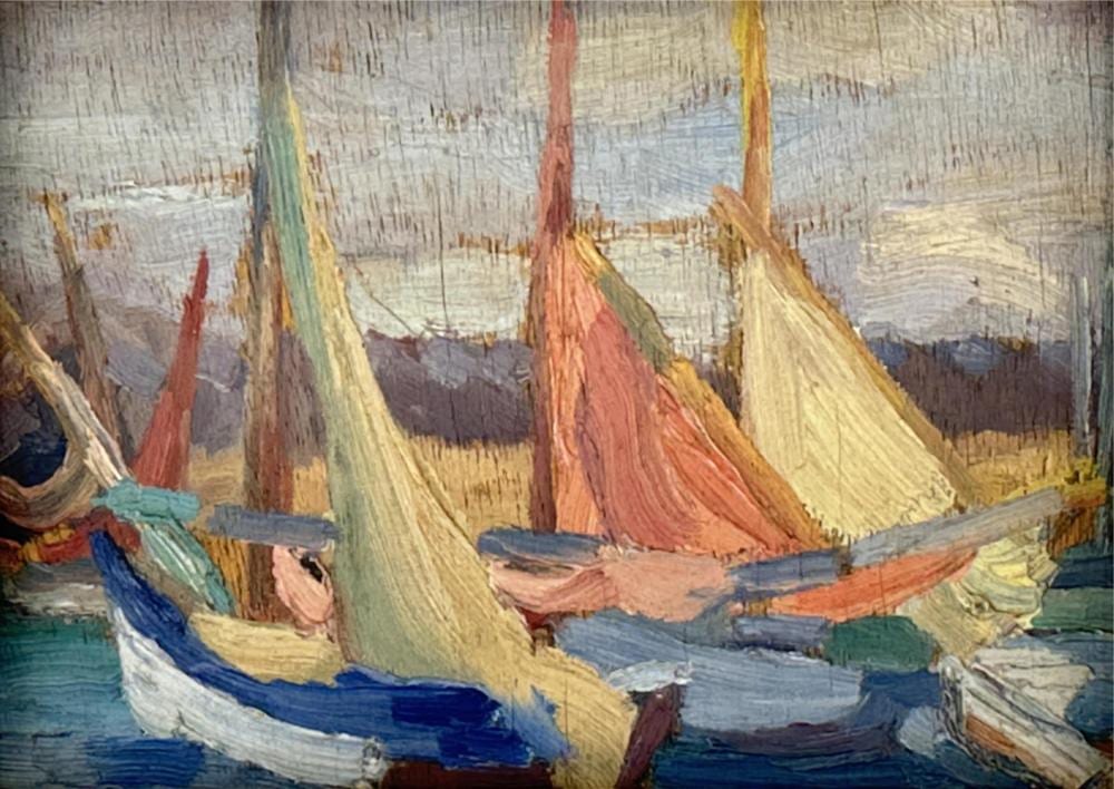 Taf Wallet comparable auction result: taf wallet 1902 2001 les voiliers saint idesbald 1976 huile sur panneau sign e au dos dimensions 12 x 18 cm