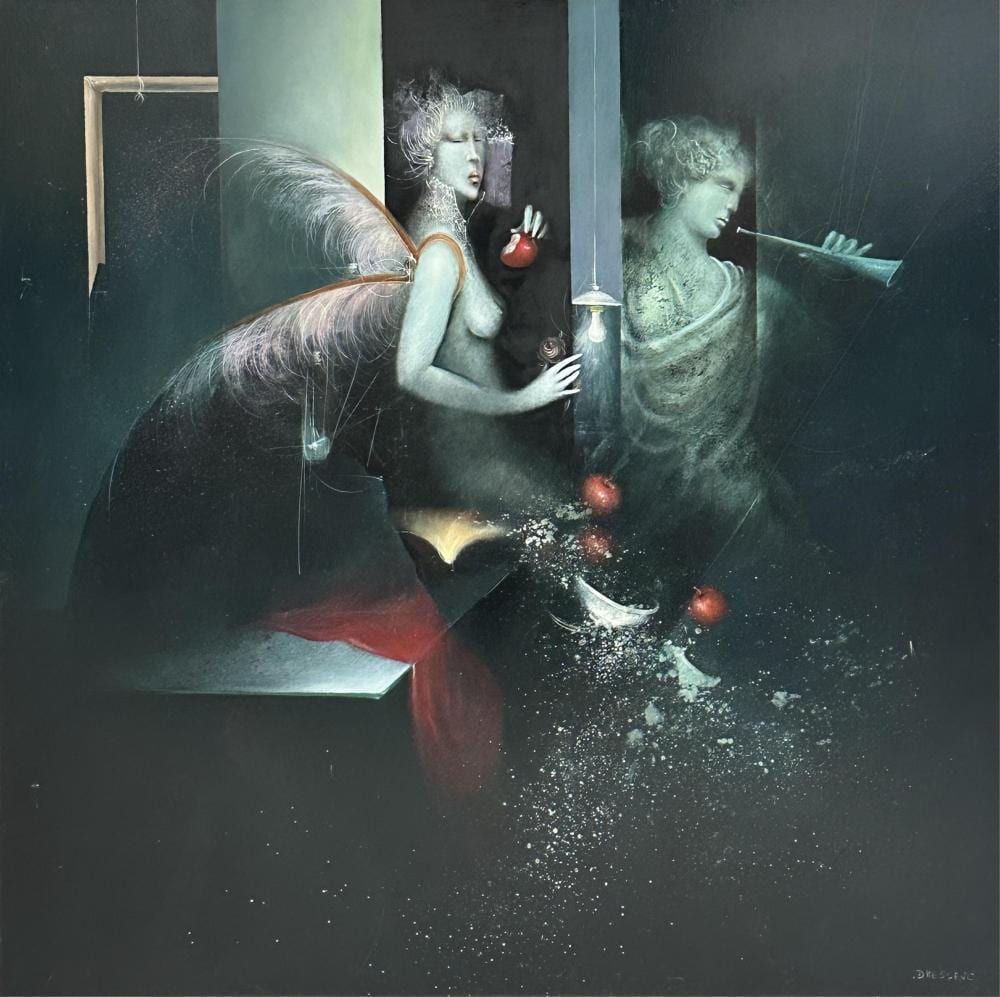Jean-Claude Dresse comparable auction result: jean claude dresse 1946 femmes surr alistes huile sur panneau dimensions 60 x 60 cm