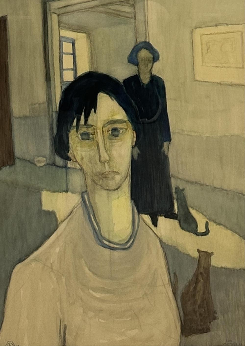 Lode Matthijs comparable auction result: lode matthijs 1915 1995 les dames aux chats technique mixte sur papier 1968 dimensions 74 x 52 cm