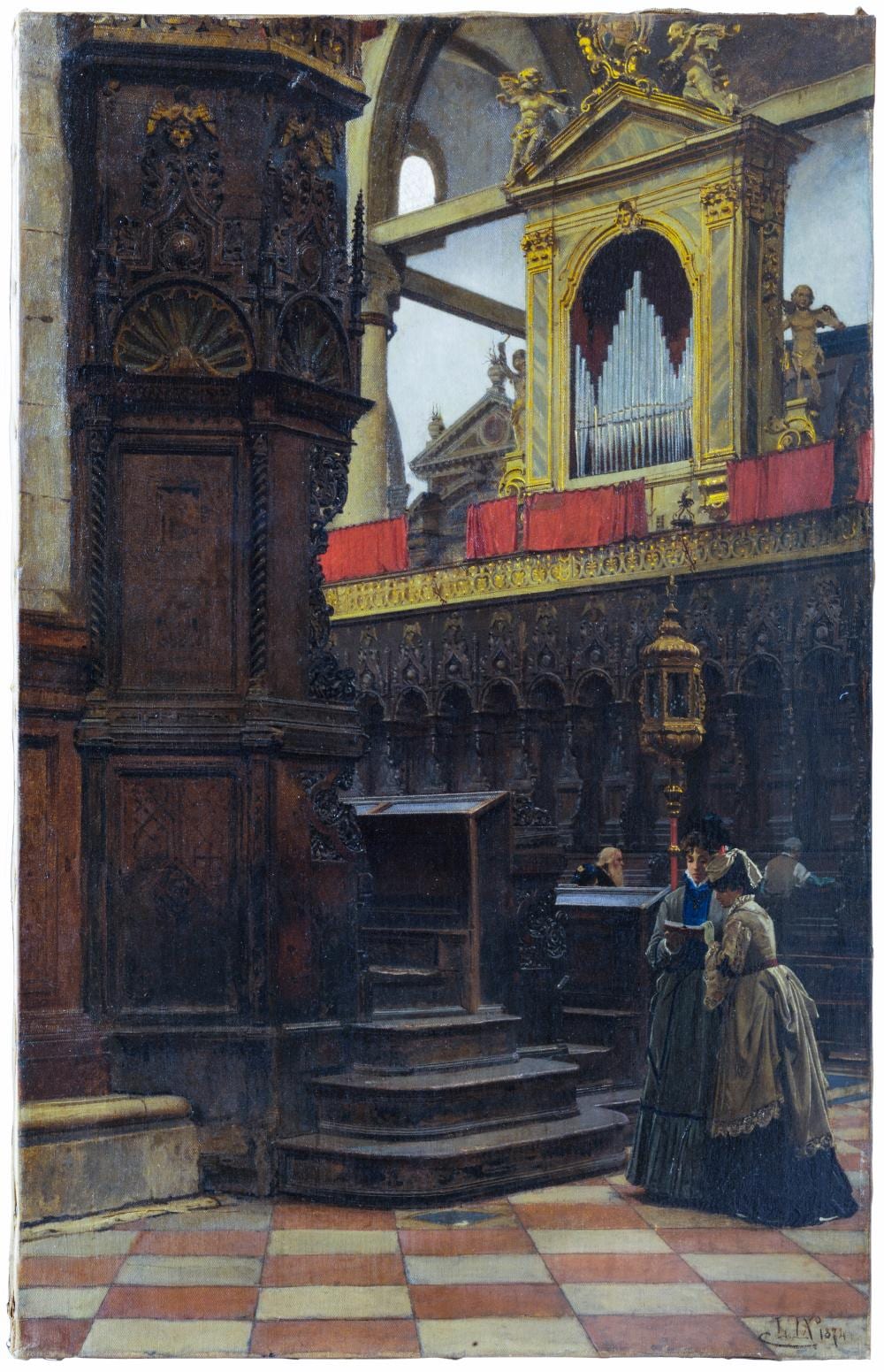 Luigi Nono comparable auction result: luigi nono 1850 1918 coro di santa maria gloriosa dei frari a venezia 1874