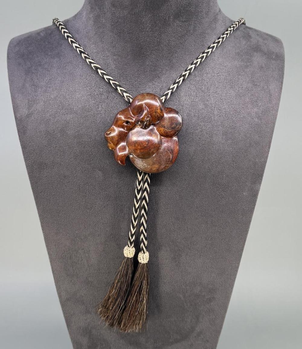 Tim Cherry comparable auction result: tim cherry 2012 prix de west bronze bolo tie