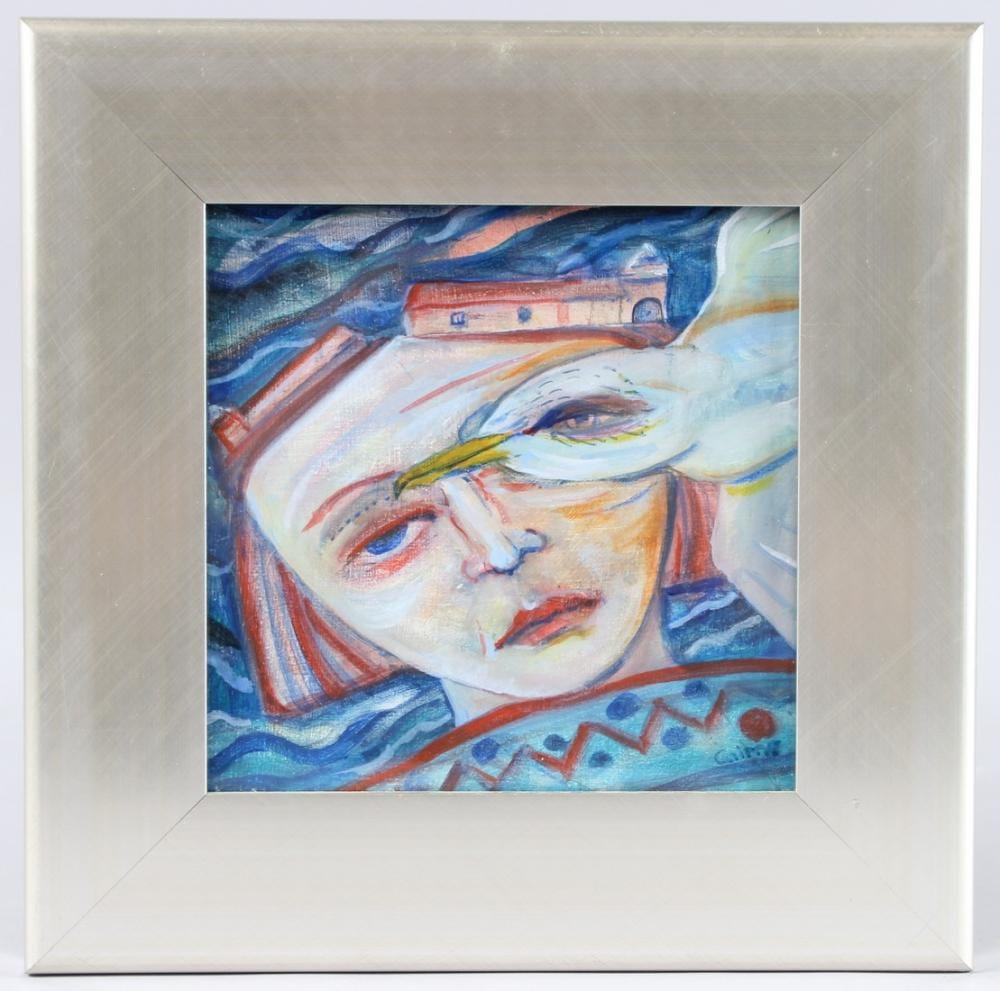 Joyce Cairns comparable auction result: joyce cairns b 1947 passing seagull oil on board signed 19cm x 19cm