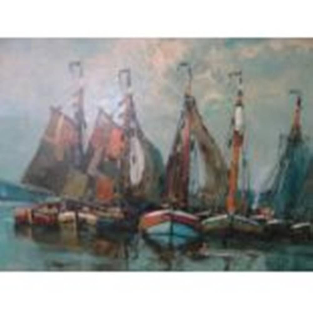 Otto (1898) Wild comparable auction result: otto wild 1898 1971 fischerboote im hafen l leinen gerahmt rg 69x89 cm