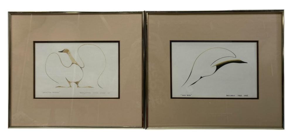 Benjamin Chee Chee comparable auction result: 2 benjamin chee chee prints on paper