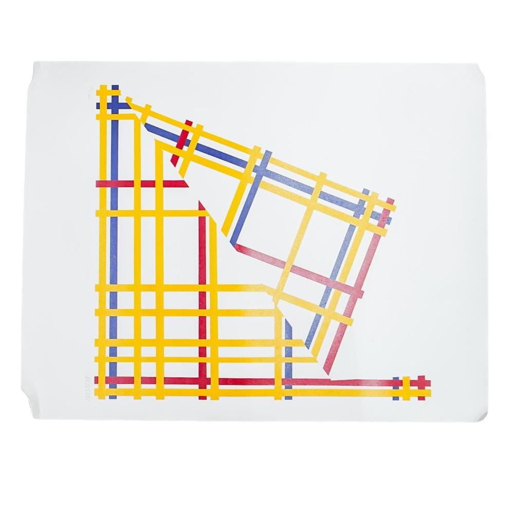 Jim Jacobs comparable auction result: jim jacobs american 1945 folded nyc i mondrian limited edition screenprint