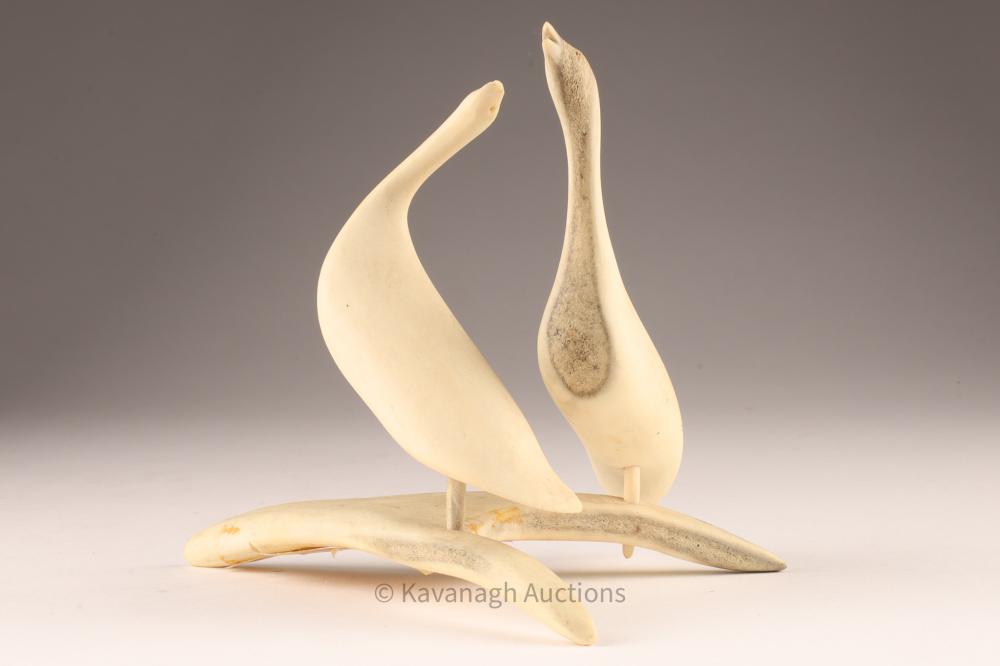 Jacob Irkok comparable auction result: jacob irkok 1937 2011 nunavut antler carvings