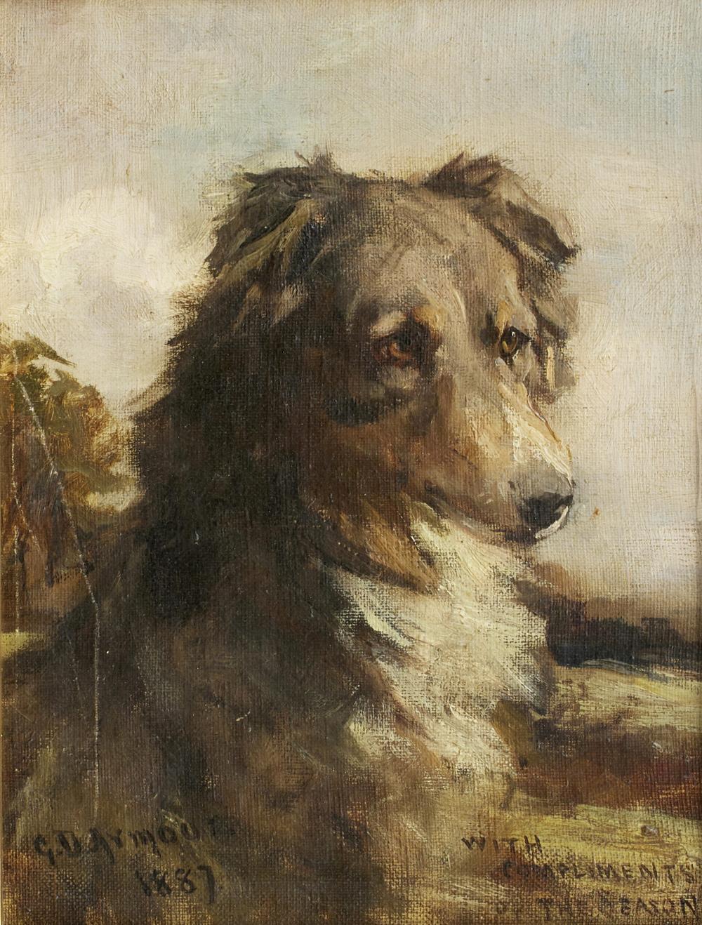 George Denholm Armour comparable auction result: george denholm armour british 1864 1949 head study of a collie
