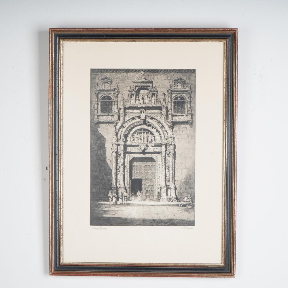 Albany Howarth comparable auction result: albany e howarth aft etching on paper santa cruz toledo