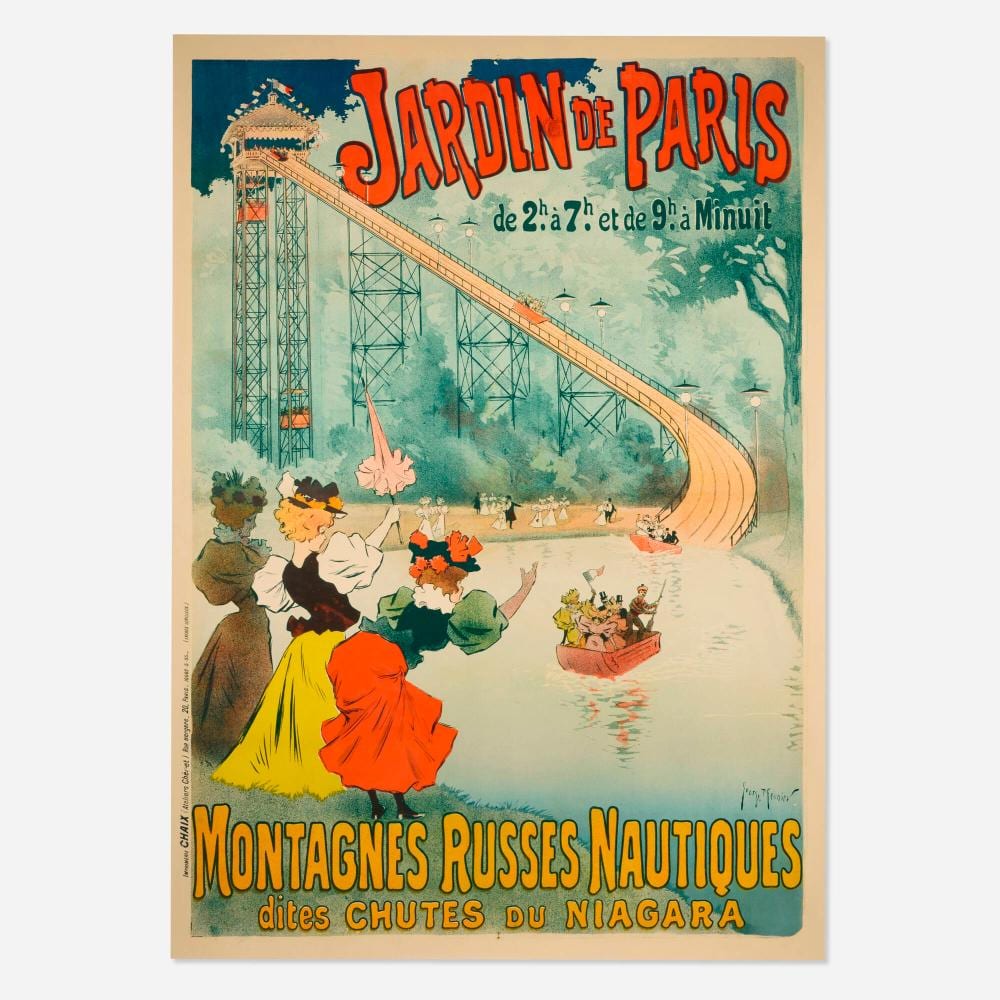 Georges Meunier comparable auction result: georges meunier jardin de paris montagnes russes nautiques