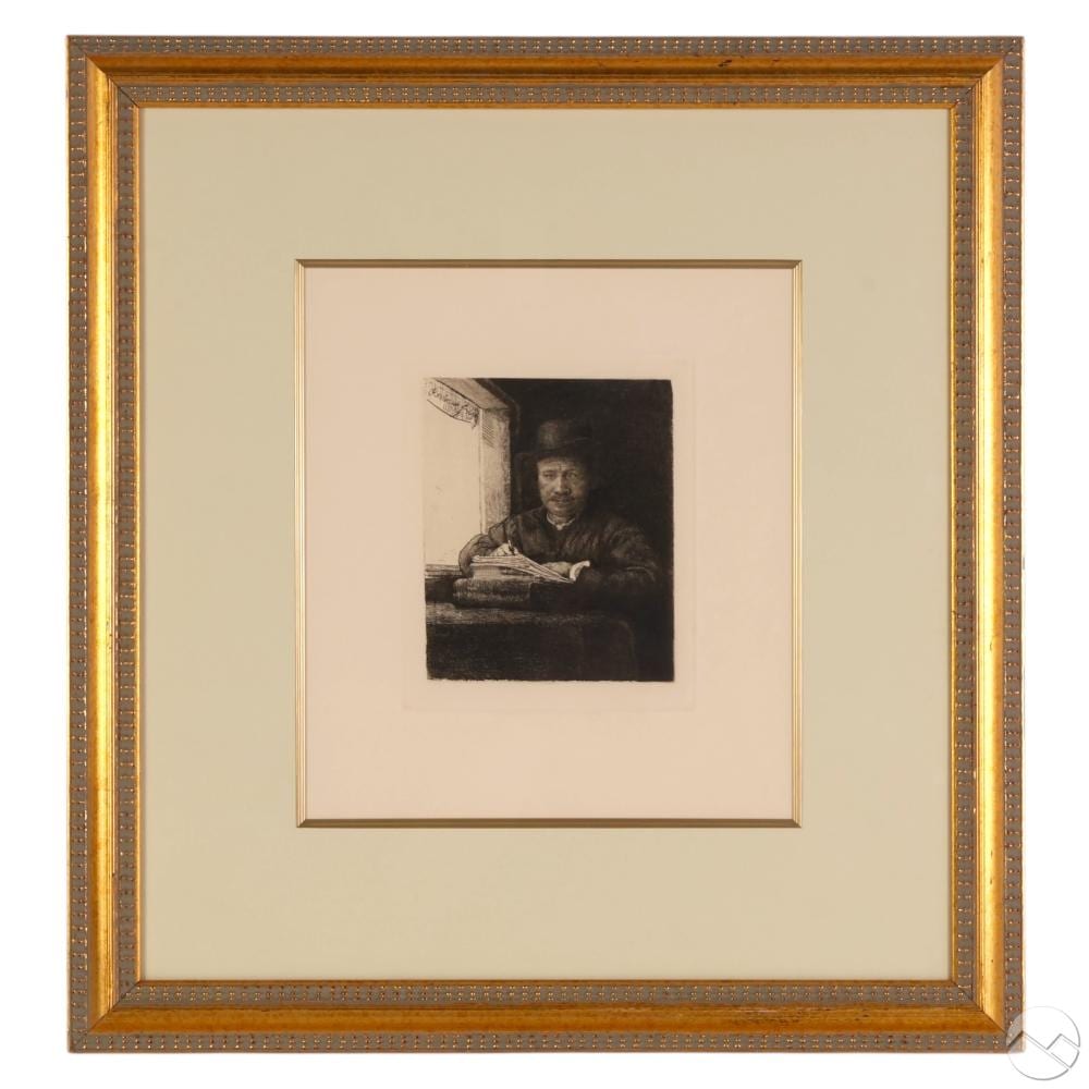 Amand Durand comparable auction result: amand durand etching of rembrandt self portrait