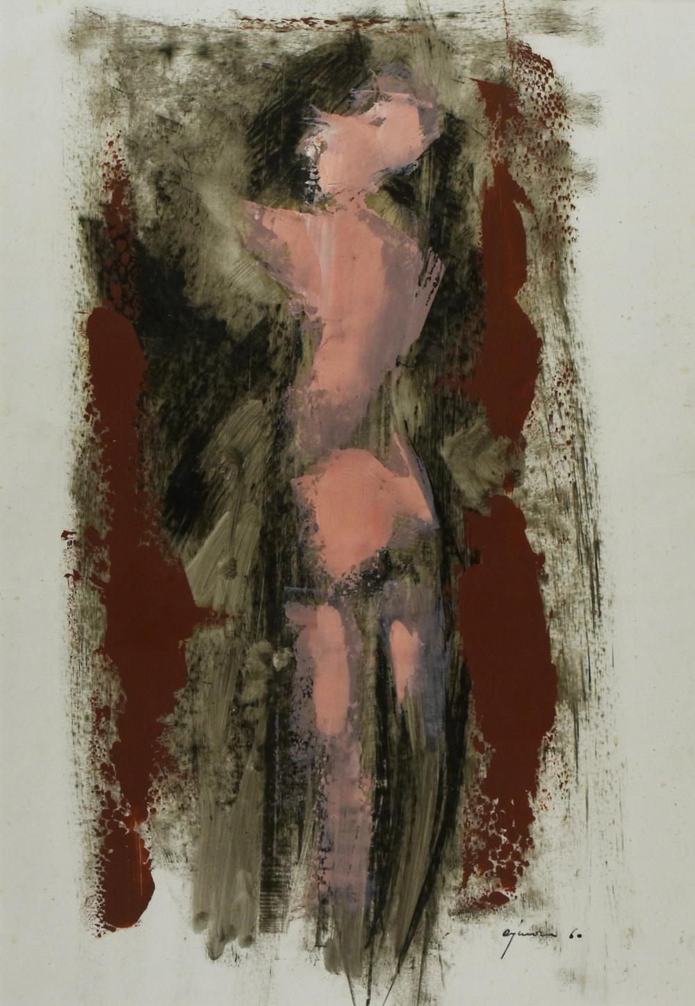 Giuseppe Ajmone comparable auction result: giuseppe ajmone 1923 2005 nudo di schiena 196
