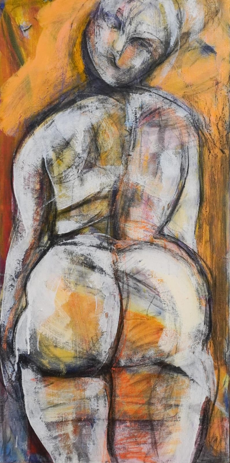 Andrea Erika Janszky comparable auction result: andrea erika janszky hungarian italian b 1966 abstract female nude oil on canvas frame 20 x 40 in 50 8 x 101 6 cm