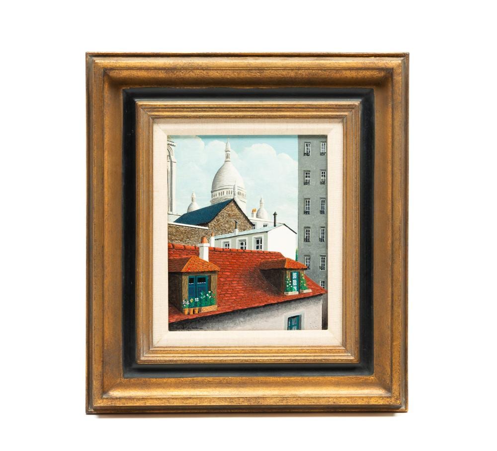 Jules Lefranc comparable auction result: jules lefranc french 1887 1972 dans le vieux montmartre oil on board