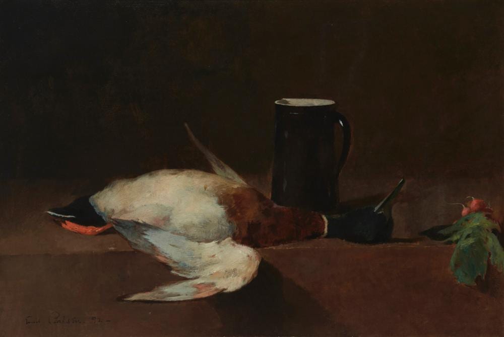 Emil Carlsen comparable auction result: emil carlsen 1853 1932 still life with game and radishes 1892