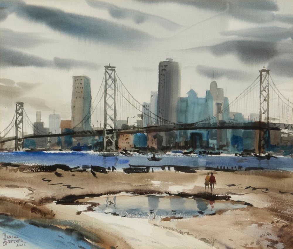 harold gretzner 1902 1977 san francisco from alameda 1944 · John Moran Auctioneers · 2025-07-30 Harold Gretzner comparable auction result: harold gretzner 1902 1977 san francisco from alameda 1944