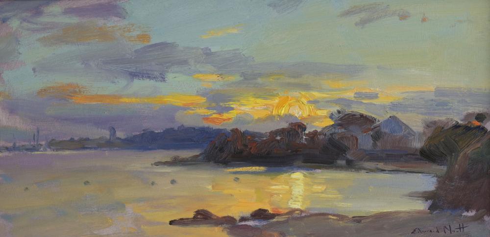 Edward Noott comparable auction result: edward noott british 1963 sunrise ov