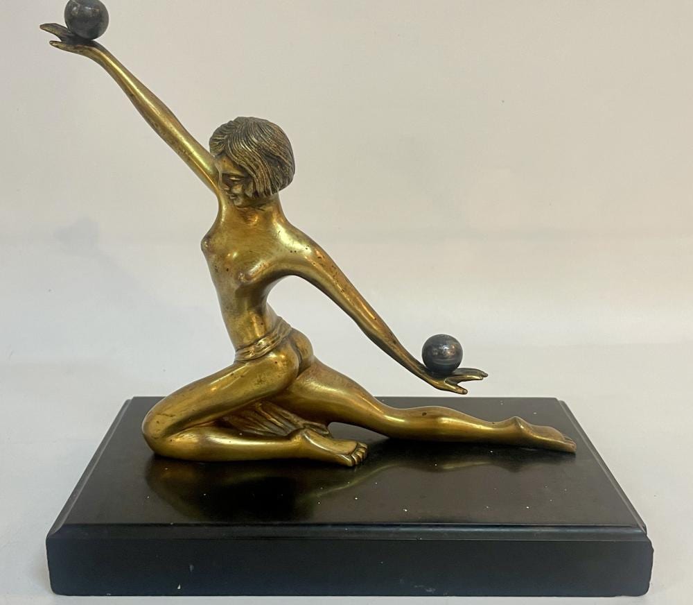 Giovanni (1732) Volpato comparable auction result: a vintage art deco gilt bronze figure of a nude erotic dancer c 1920 30s after renaud