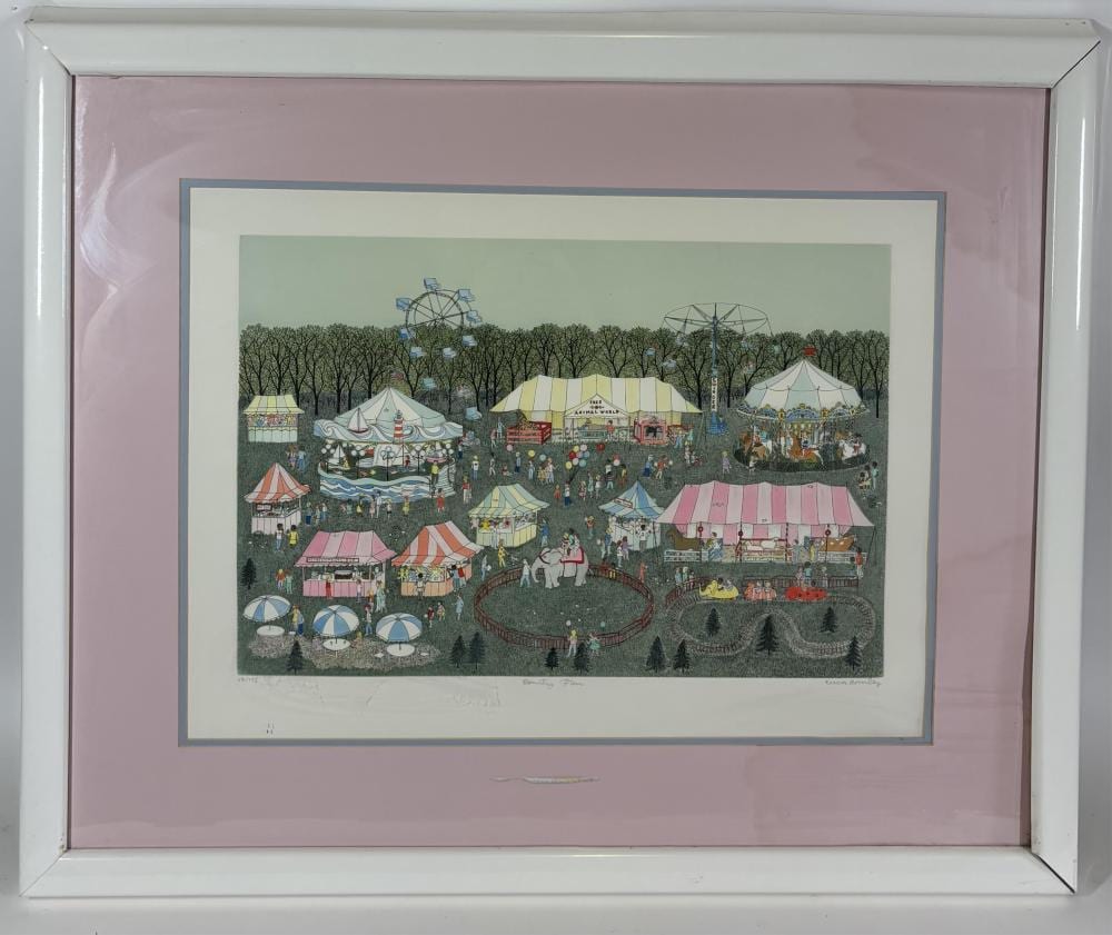 cuca romley spain 1933 country fair hand colored etching ed 48 175 · Link Auction Galleries · 2025-07-18 Cuca Romley comparable auction result: cuca romley spain 1933 country fair hand colored etching ed 48 175