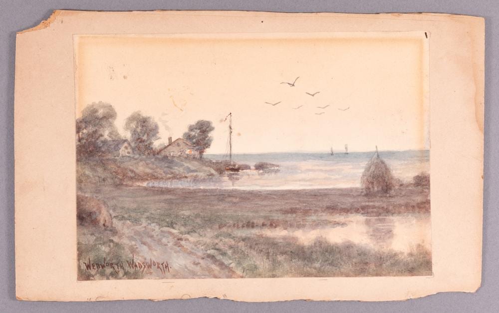 Wedworth Wadsworth comparable auction result: original watercolor painting by wedworth wadsworth
