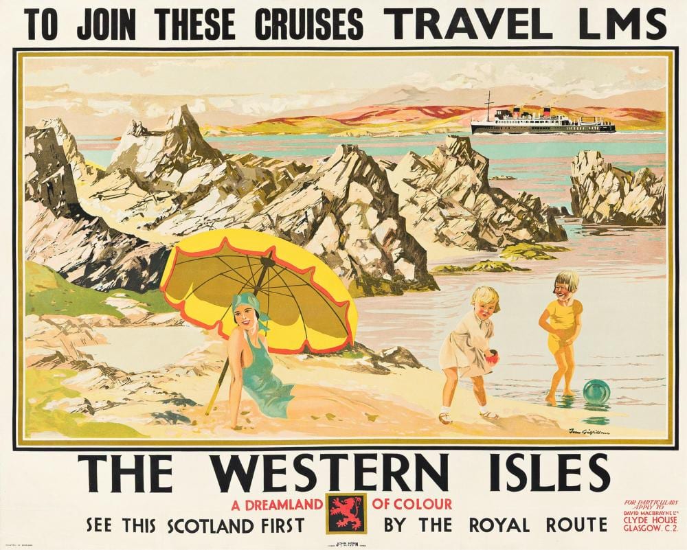 tom gilfillan 1932 1953 the western isles circa 1930s 40x50 inches 101 x127 cm john horn limited glasgow · Swann Auction Galleries · 2025-08-07 Tom Gilfillan comparable auction result: tom gilfillan 1932 1953 the western isles circa 1930s 40x50 inches 101 x127 cm john horn limited glasgow