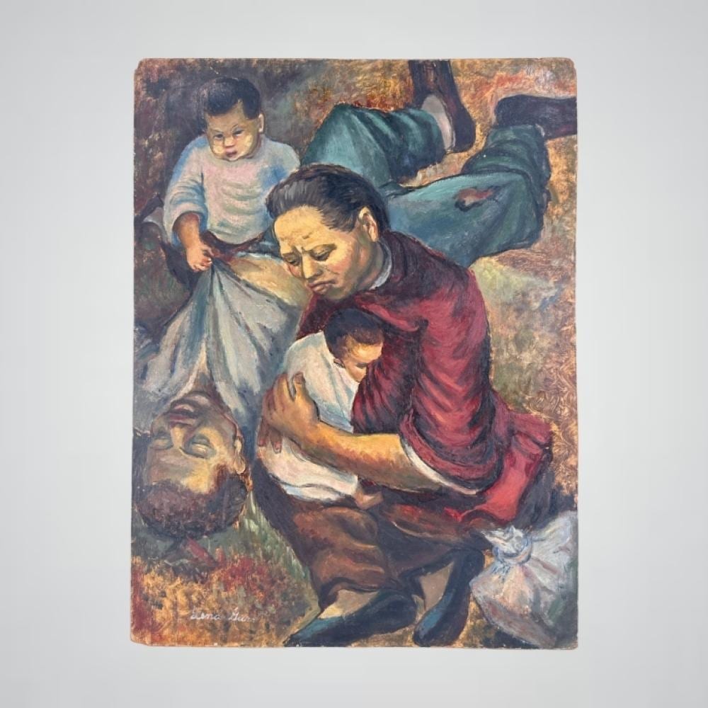lena gurr oil on board chinese tragedy · Joshua Kodner · 2025-07-26 Lena Gurr comparable auction result: lena gurr oil on board chinese tragedy