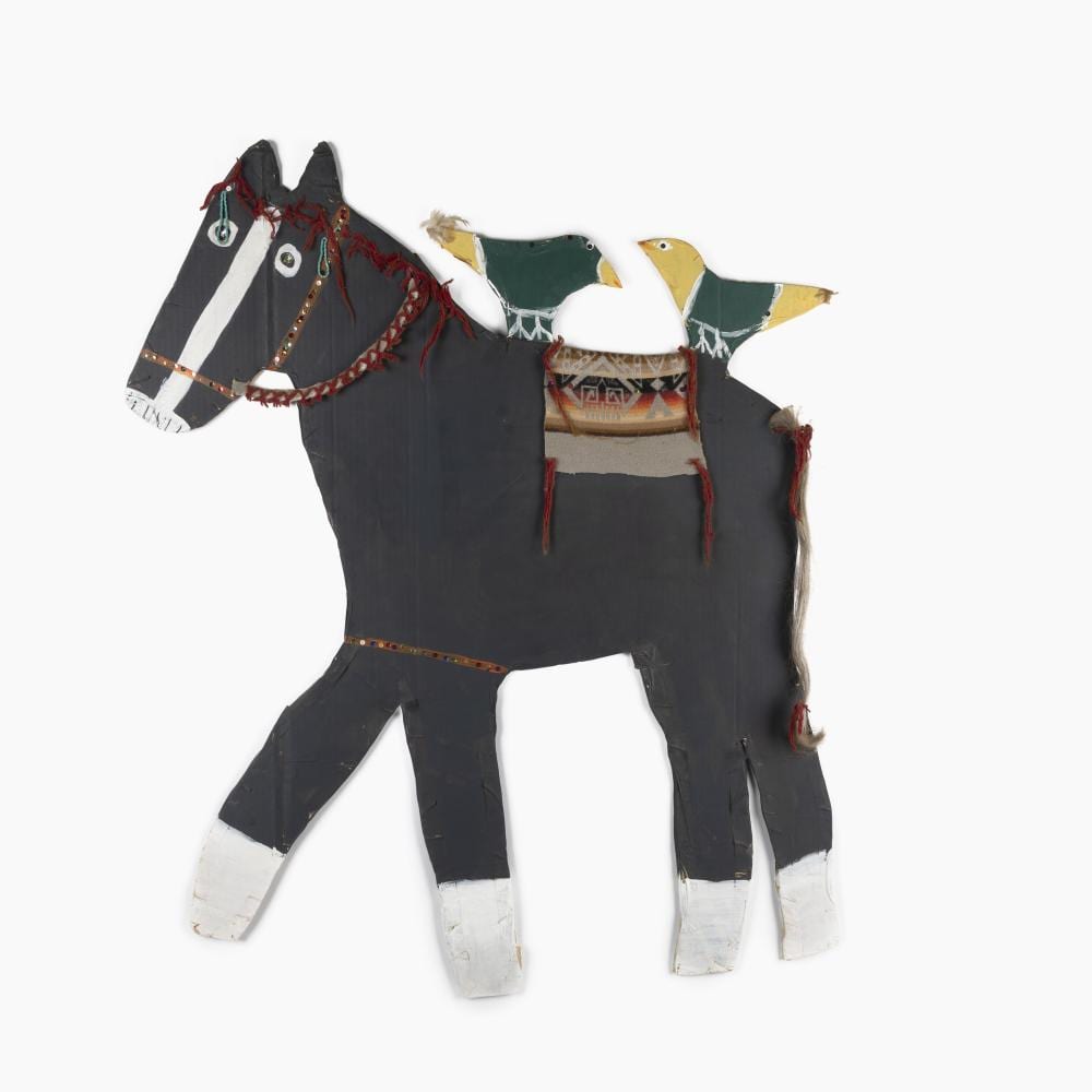 Mamie Deschillie comparable auction result: mamie deschillie horse with two birds