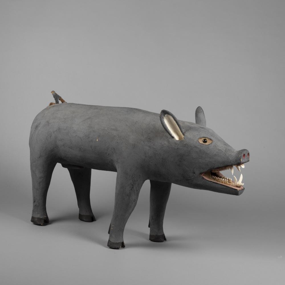 Leroy Archuleta comparable auction result: leroy archuleta folk art pig 1987